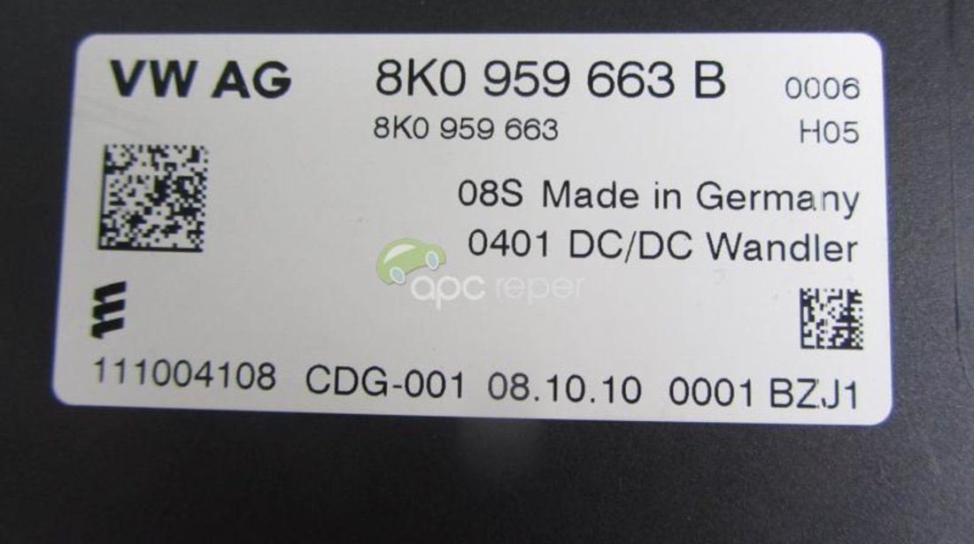 Calculator Baterie Audi A4 8K A5 Q5 A6 A7 A8 - 8k0959663B