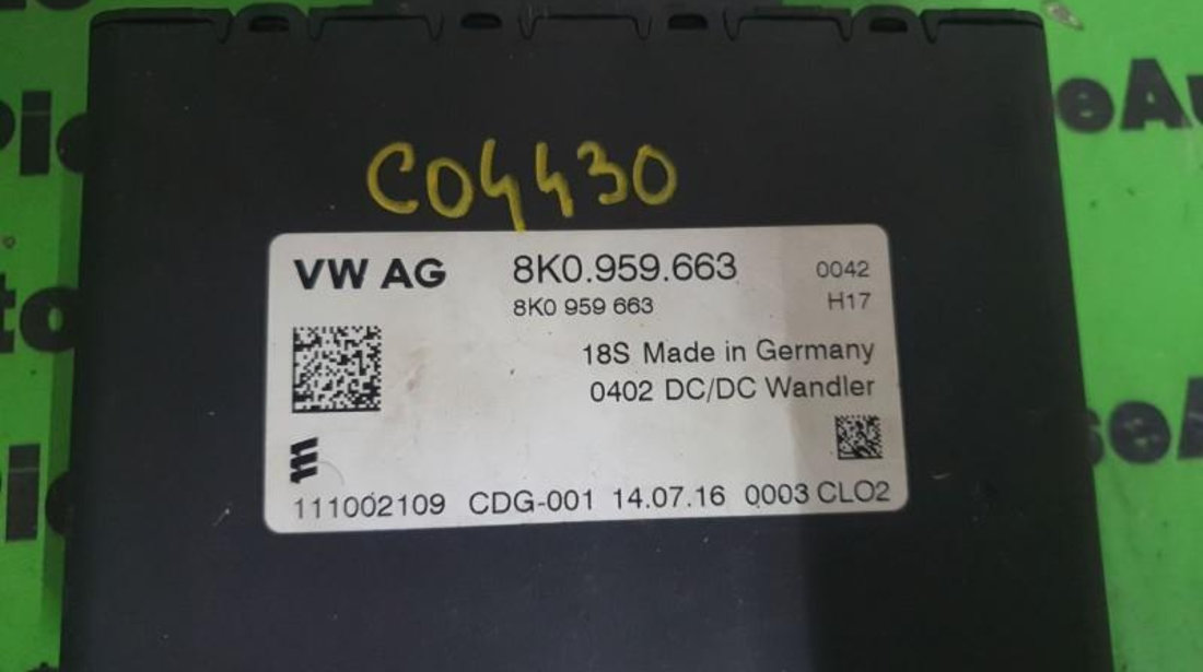 Calculator baterie Audi A6 (2010->) [4G2, C7] 8k0959663