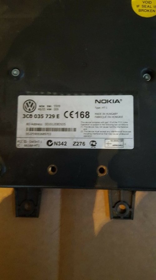 Calculator bluetooth 3c0035729e vw jetta III