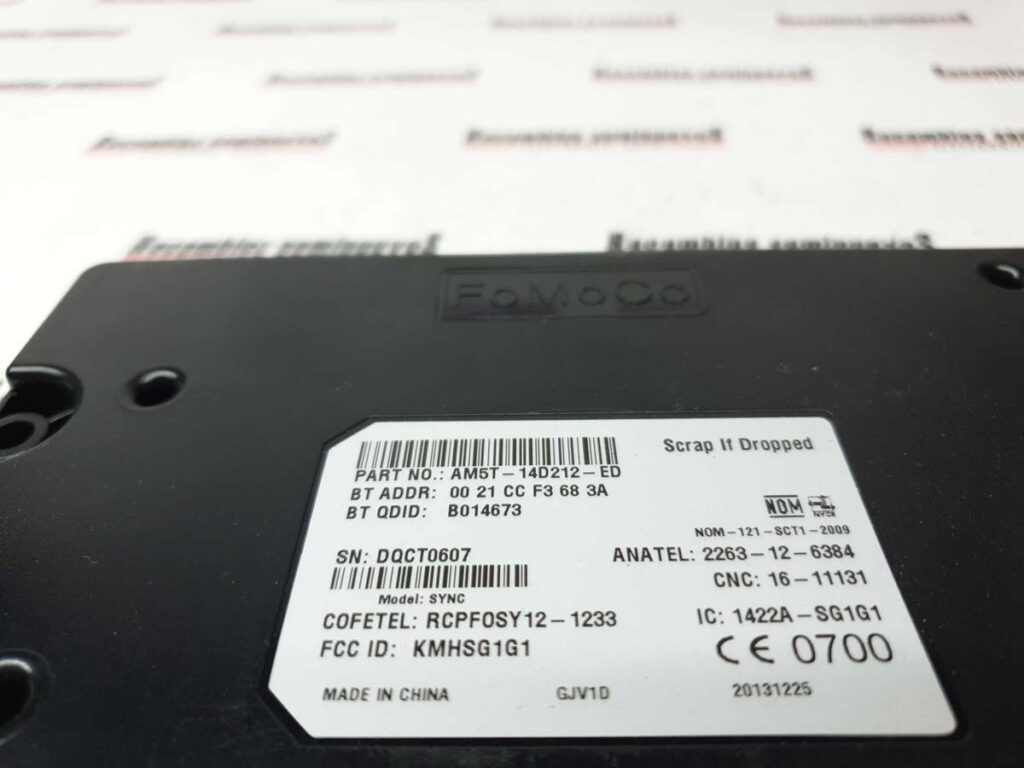 Calculator BLUETOOTH FOMOCO FORD C-MAX AM5T14D212ED / KMHSG1G1 / 2263 12 6384 / 2263126384 / 1422A SG1G1 / 1422ASG1G1 / RCPF0SY12 1233 / RCPF0SY121233AM5T14D212ED / KMHSG1G1 / 2263 12 6384 / 2263126384 / 1422A SG1G1 / 1422ASG1G1 / RCPF0SY12 1233 / RC