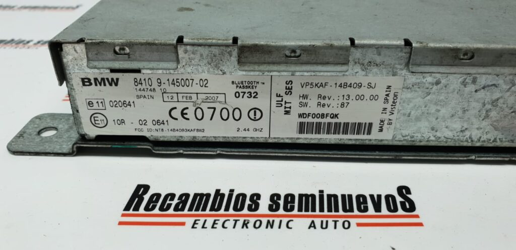 Calculator BLUETOOTH VISTEON BMW SERIE 3 8410 9-145007-02 / 8410 9 145007 02 / 8410914500702 / 10R 02 0641 / 10R020641 / VP5KAF-14B409-SJ / VP5KAF 14B409 SJ / VP5KAF14B409SJ8410 9-145007-02 / 8410 9 145007 02 / 8410914500702 / 10R 02 0641 / 10R020641