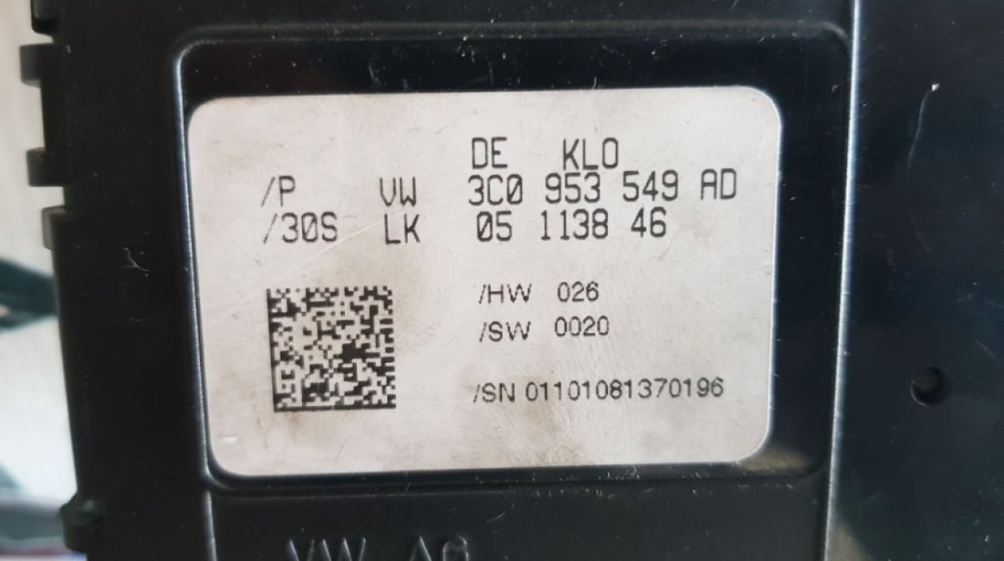 Calculator coloana volan VW Passat B6 3c0953549ad