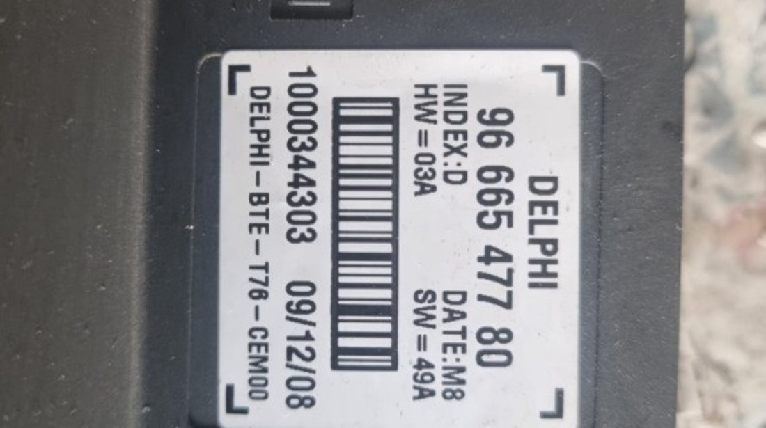 Calculator comanda decapotare Peugeot 308 CC cod piesa : 9666547780