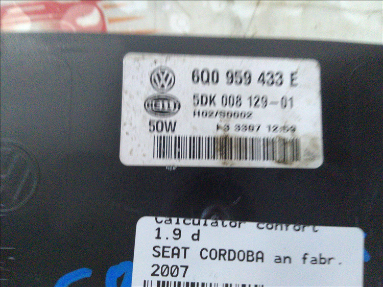 Calculator confort 1.9 d SEAT CORDOBA an fabr. 2007