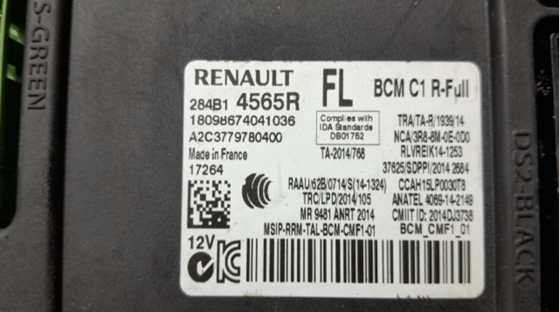 Calculator confort 284b14565r 1.3 tce Renault Grand Scenic 4 [2016 - 2023]