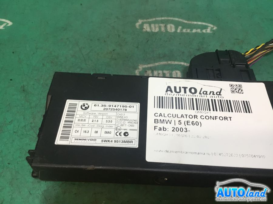 Calculator Confort 61359147195 BMW 5 E60 2003