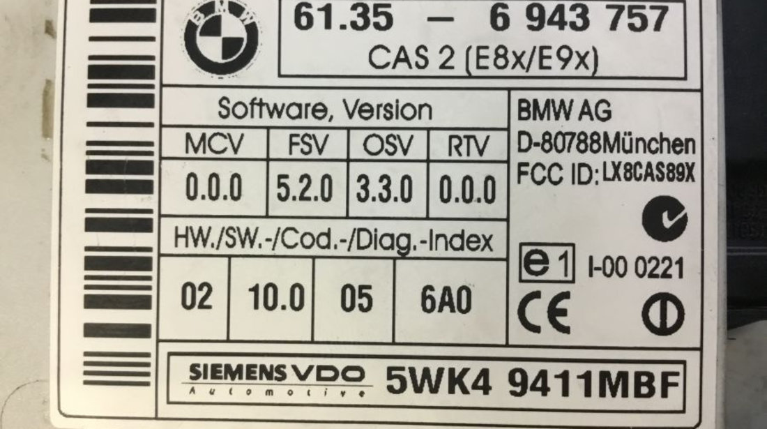 Calculator Confort 6943757 BMW 1 E81,E87 2004