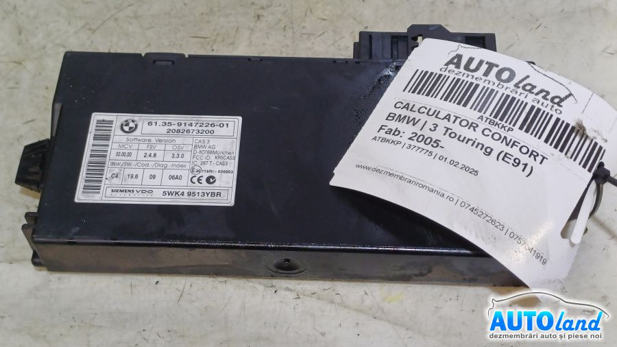 Calculator Confort 9147226 BMW 3 Touring E91 2005