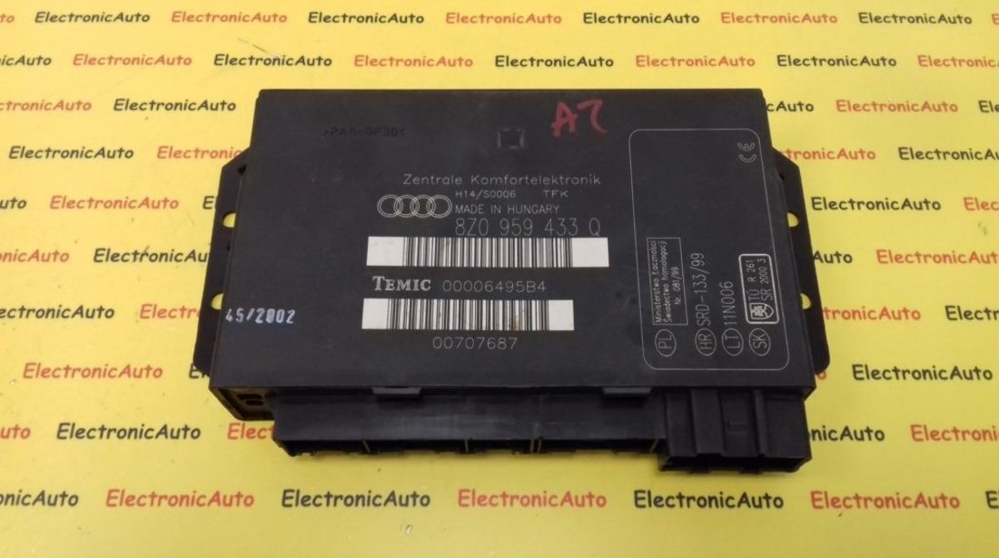 Calculator Confort Audi A2, 8Z0959433Q