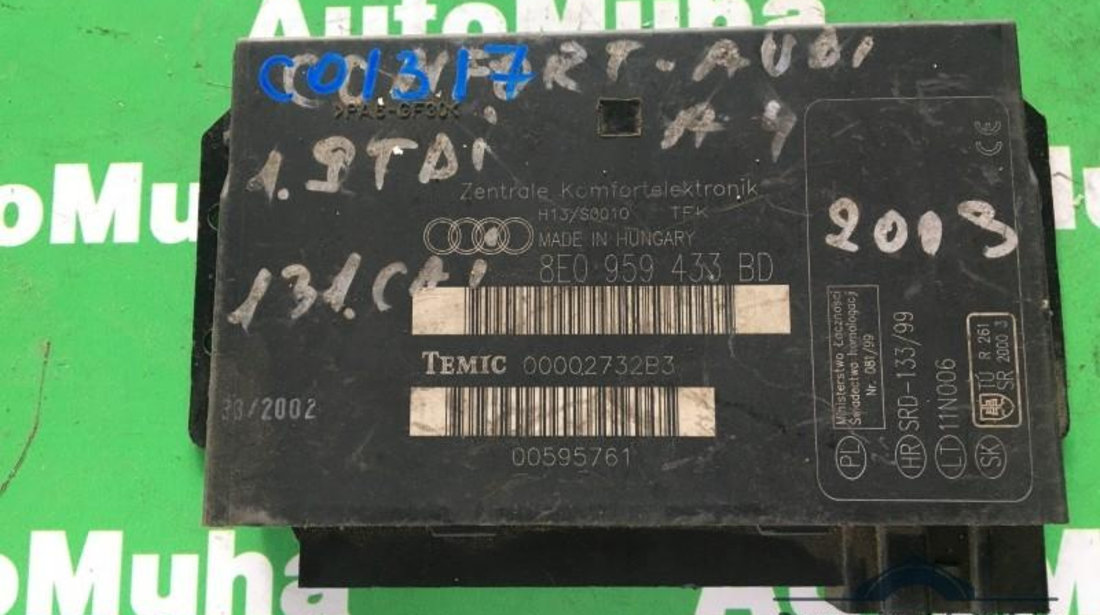 Calculator confort Audi A4 (2001-2004) [8E2, B6] 8E0959433BD