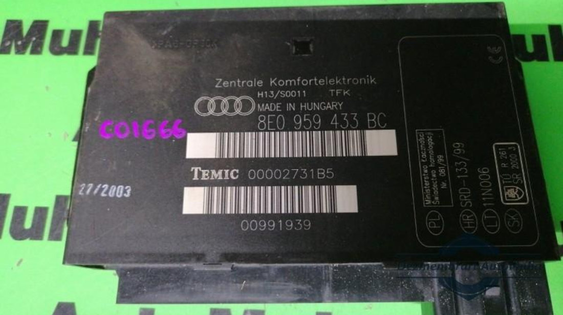 Calculator confort Audi A4 (2001-2004) [8E2, B6] 8e0959433bc