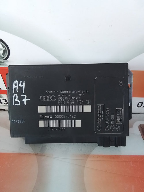 Calculator confort Audi A4 (2004-2008) [8EC, B7] 2.0 Motorina 2007, 8E0959433CH