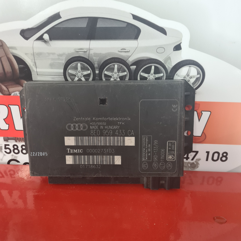 Calculator confort Audi A4 (2004-2008) [8EC, B7] 2.0 Motorina 2006, 8E0959433CA