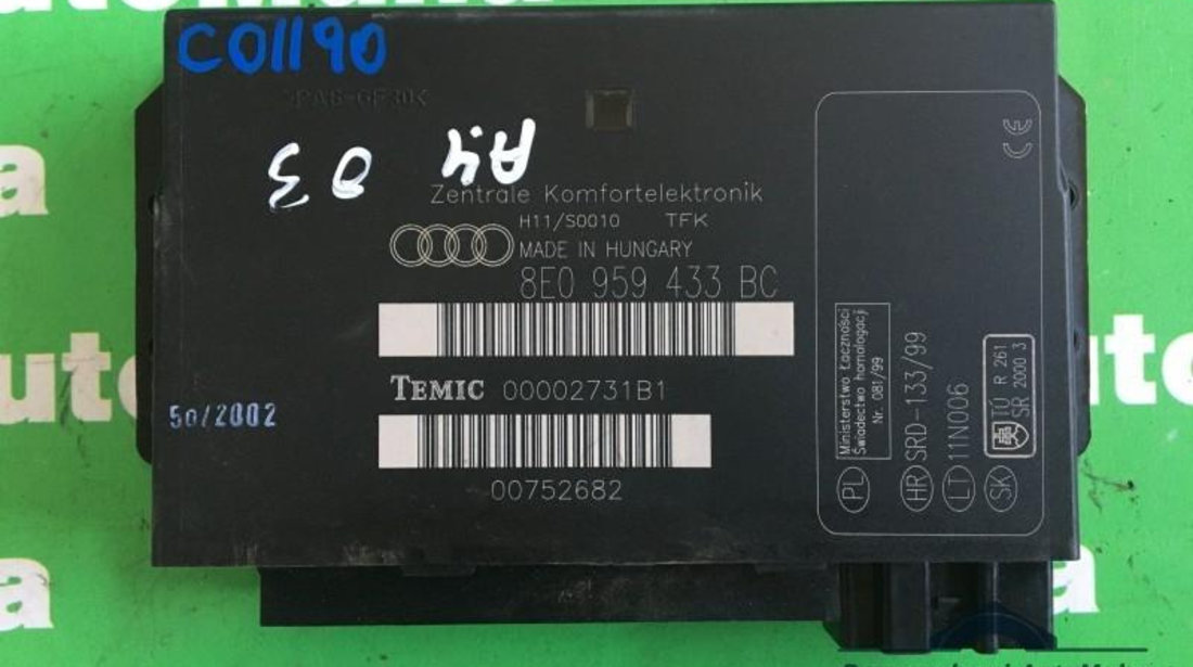 Calculator confort Audi A4 (2004-2008) [8EC, B7] 8e0 959 433 bc