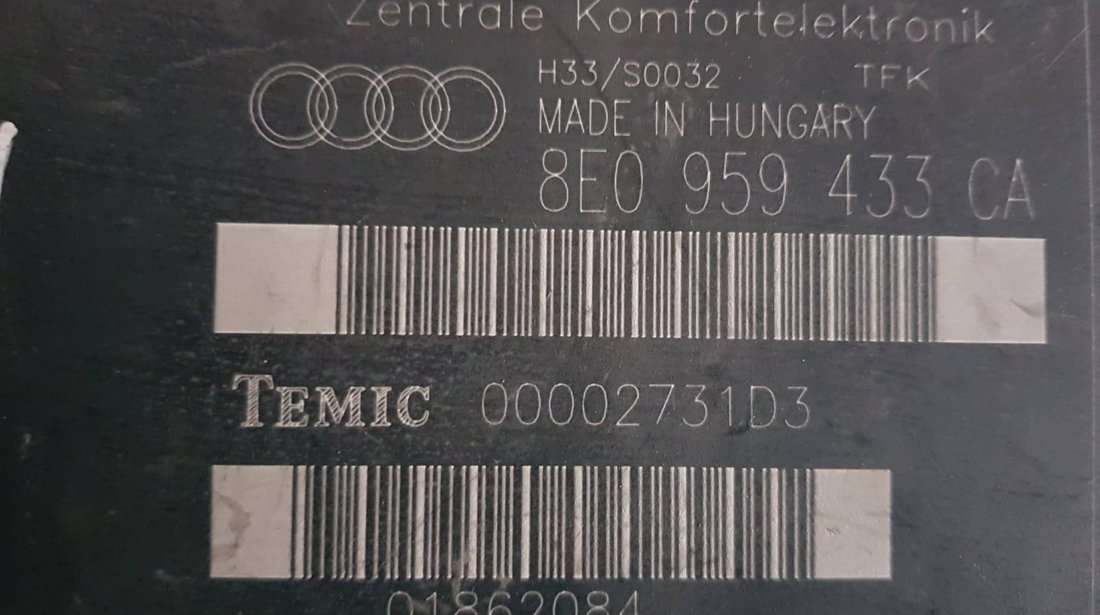 Calculator confort Audi A4 B7 8E0959433CA
