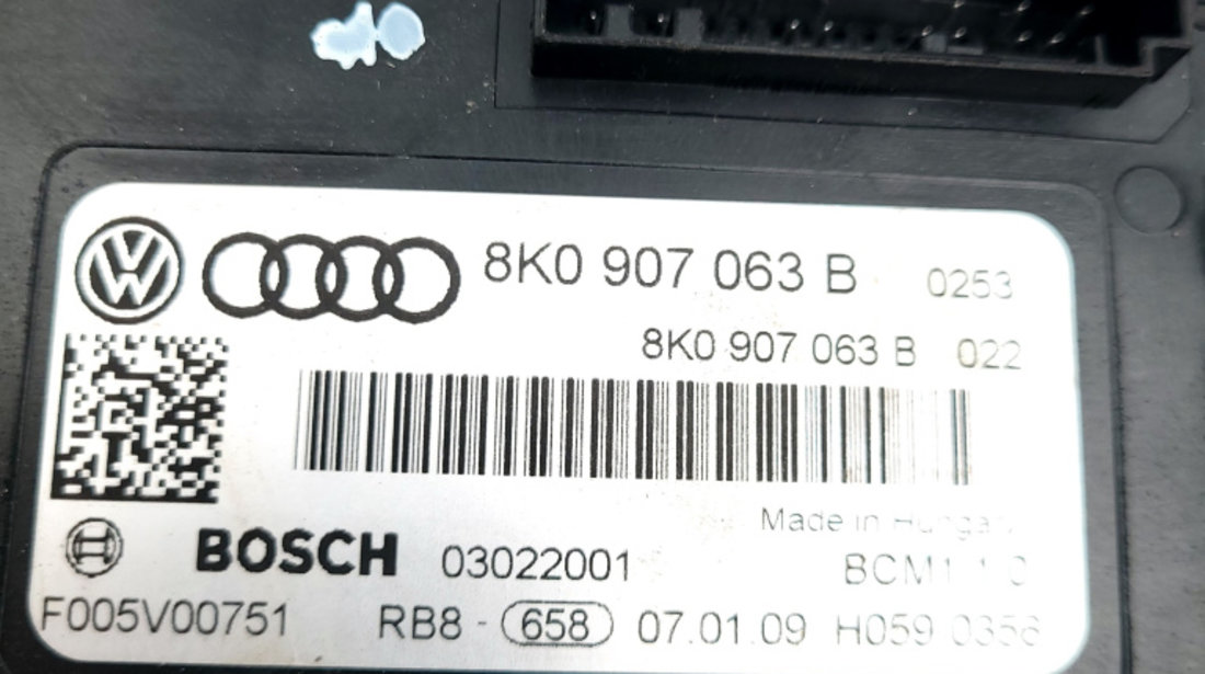 Calculator Confort Audi A4 B8 (8K) 2007 - 2015 Motorina 8K0907063B, 8K0907063B022, 8K0907063, F005V00751, H0590356, 03022001, 8K0 907 063 B, 8K0907063B0253