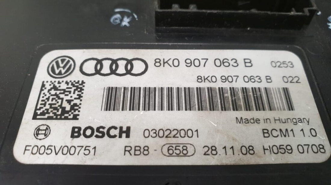 Calculator Confort Audi A5 1.8TFSi, 8K0907063B, F005V00751, BCM11.0