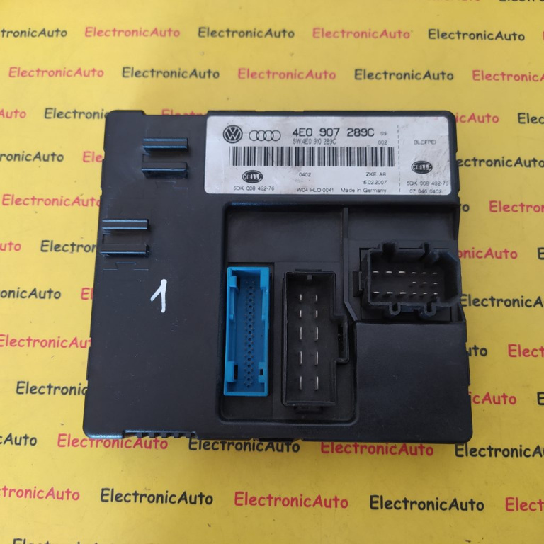 Calculator Confort Audi A8, 4E0907289C, 4E0910289C
