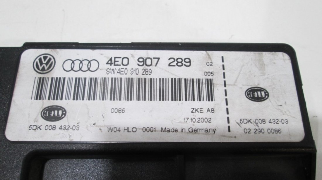 Calculator confort Audi A8 an 2002 2003 2004 2005 2006 2007 2008 2009 an 4E0907289