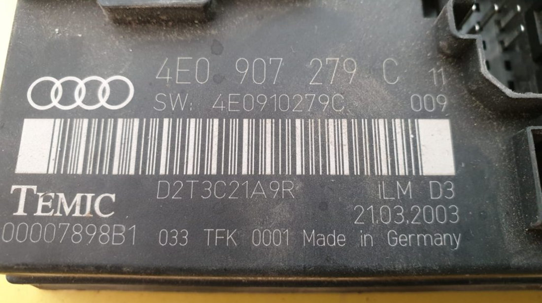 Calculator Confort Audi A8 D3, 4E0907279C, 4E0910279C