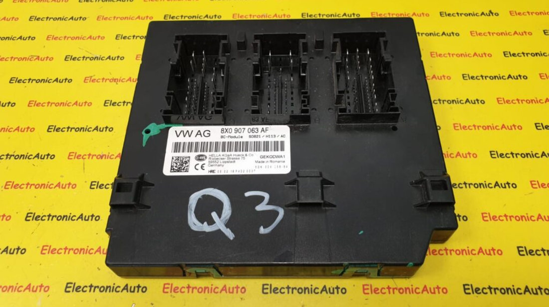 Calculator Confort Audi Q3, 8X0907063AF, BCM, 5DK009658