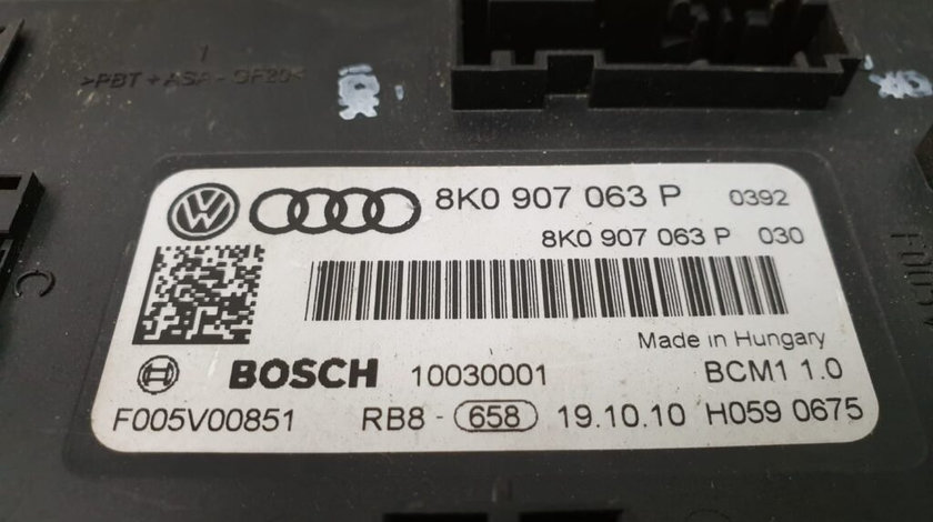 Calculator Confort Audi Q5, 8K0907063P, BCM11.0