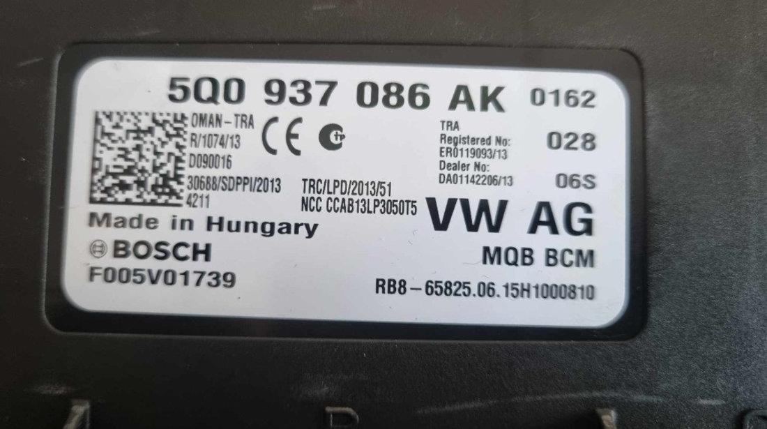 Calculator confort / BCM 5Q0937086AK VW Golf VII Hatchback