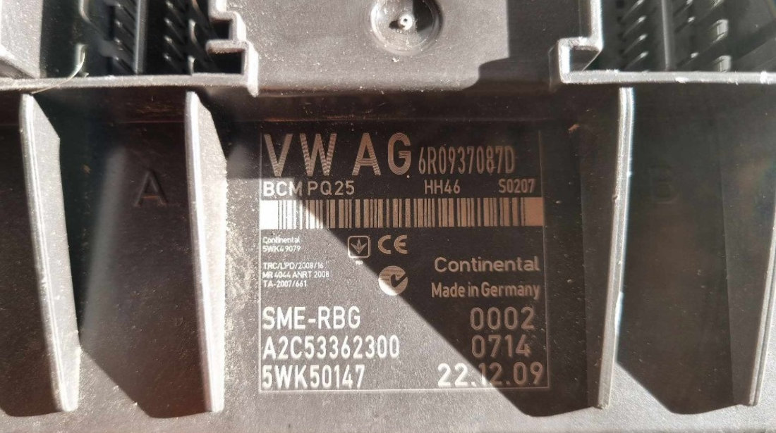 Calculator confort BCM 6R0937087D VW Polo V (6R, 6C) 1.6i 110 cai