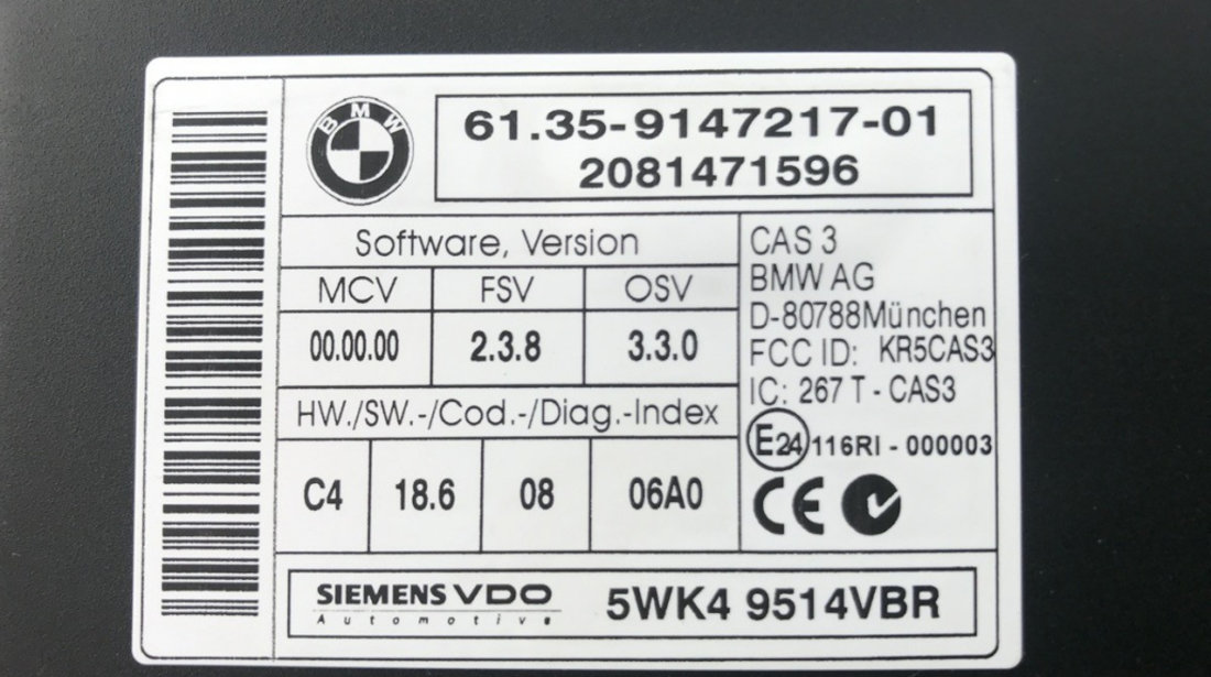 Calculator confort BMW E60 Bej sedan 2008 (6135914721701)