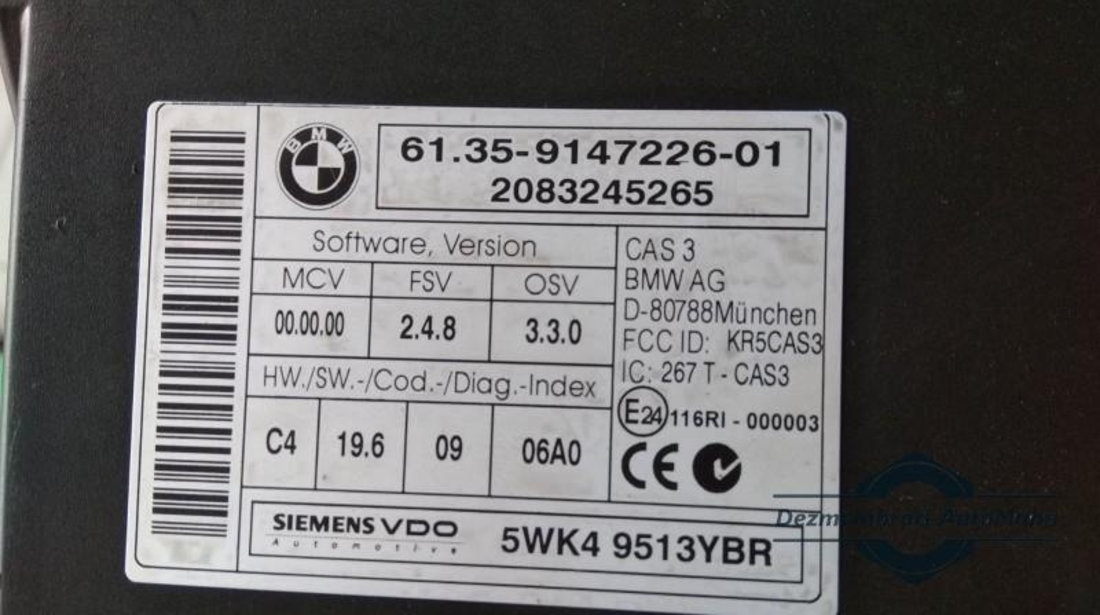 Calculator confort BMW Seria 3 (2005->) [E90] 6135914722601