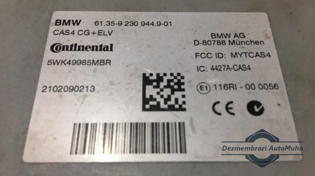 Calculator confort BMW Seria 5 (2010->) [F10] 61359230944901