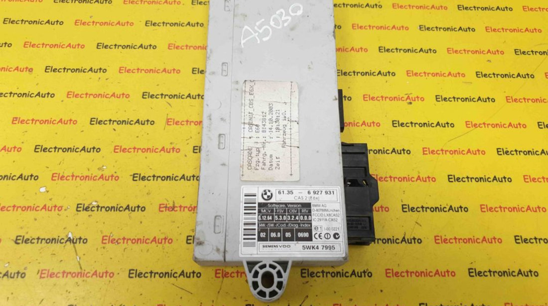 Calculator Confort BMW Seria 5, 61356927931, 5WK47995