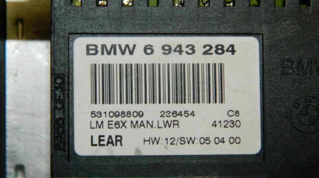 Calculator confort BMW Seria 5 E60 / E61 cod: 6943284 / 531098809 model 2007