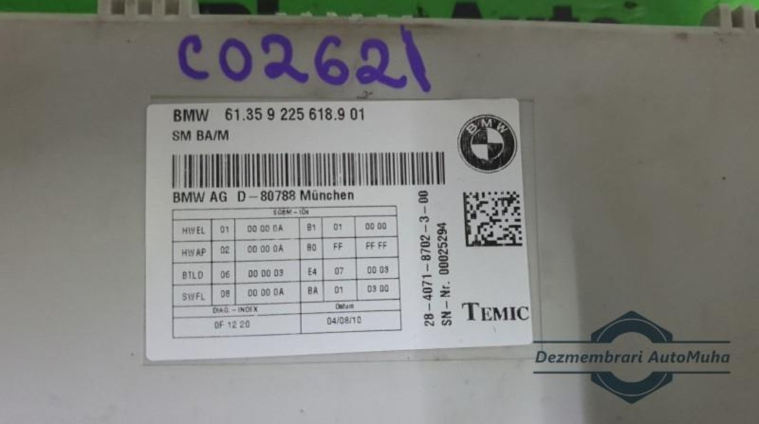 Calculator confort BMW Seria 7 (2008->) [F01, F02, F03, F04] 9225618