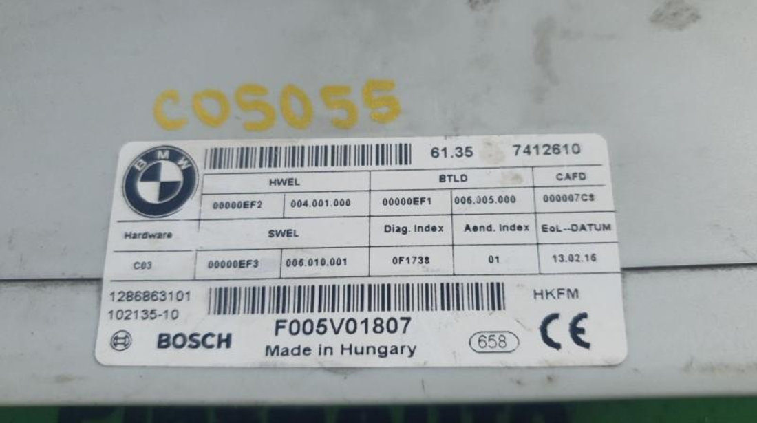 Calculator confort BMW X5 F15(11.2012- 7412610