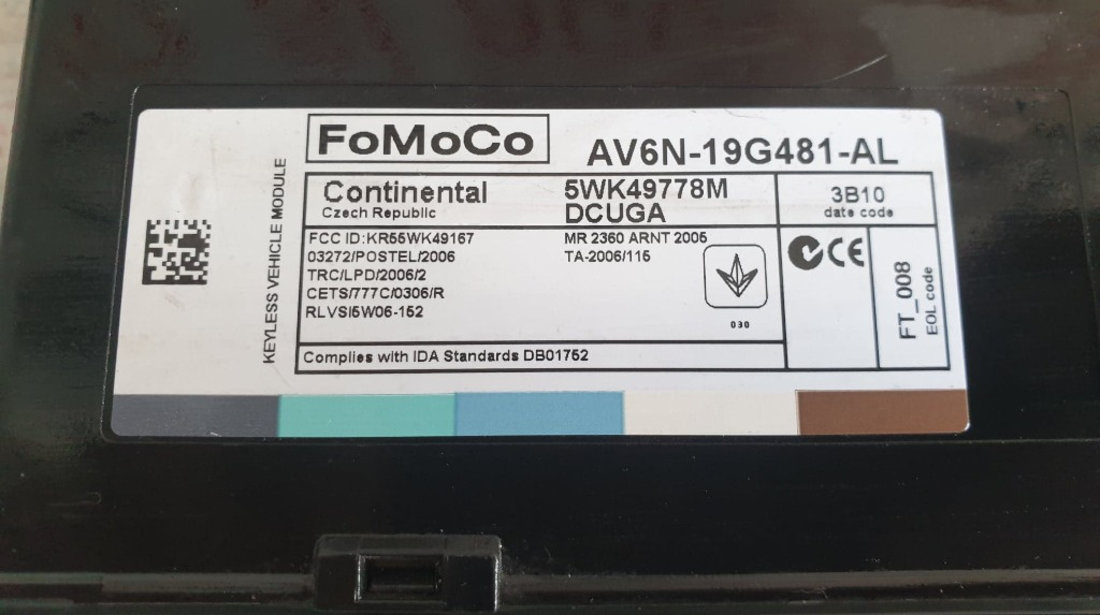 Calculator confort FORD C-Max II cod piesa : AV6N-19G481-AL