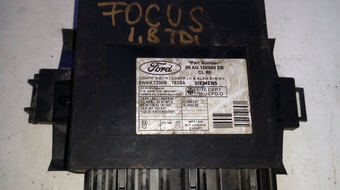 Calculator confort Ford Focus 98AG15K600DB