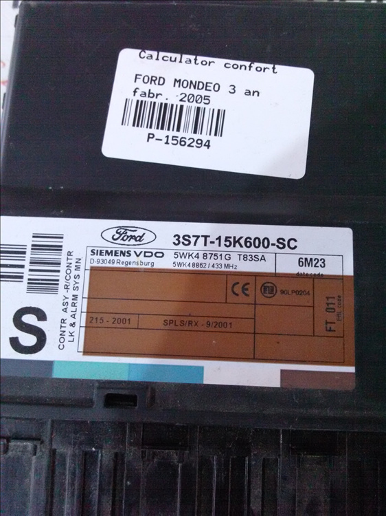 Calculator confort FORD MONDEO 3 an fabr. 2005