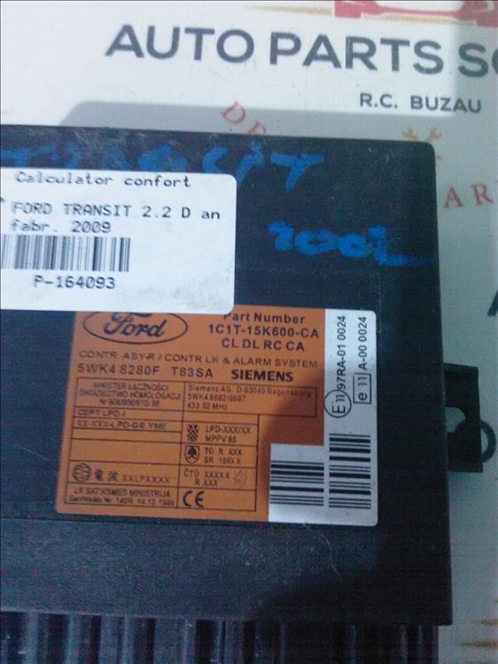 Calculator confort FORD TRANSIT 2.2 D an fabr. 2009