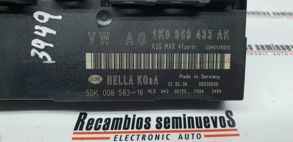 Calculator CONFORT HELLA HELLA VOLKSWAGEN CADDY 1K0 959 433 AK / 1K0959433AK / 5DK 008 583-18 / 5DK 008 583 18 / 5DK008583181K0 959 433 AK / 1K0959433AK / 5DK 008 583-18 / 5DK 008 583 18 / 5DK00858318