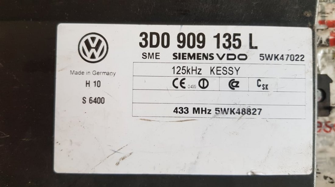 Calculator confort / Keyless Entry Porsche Cayenne cod piesa : 3d0909135l