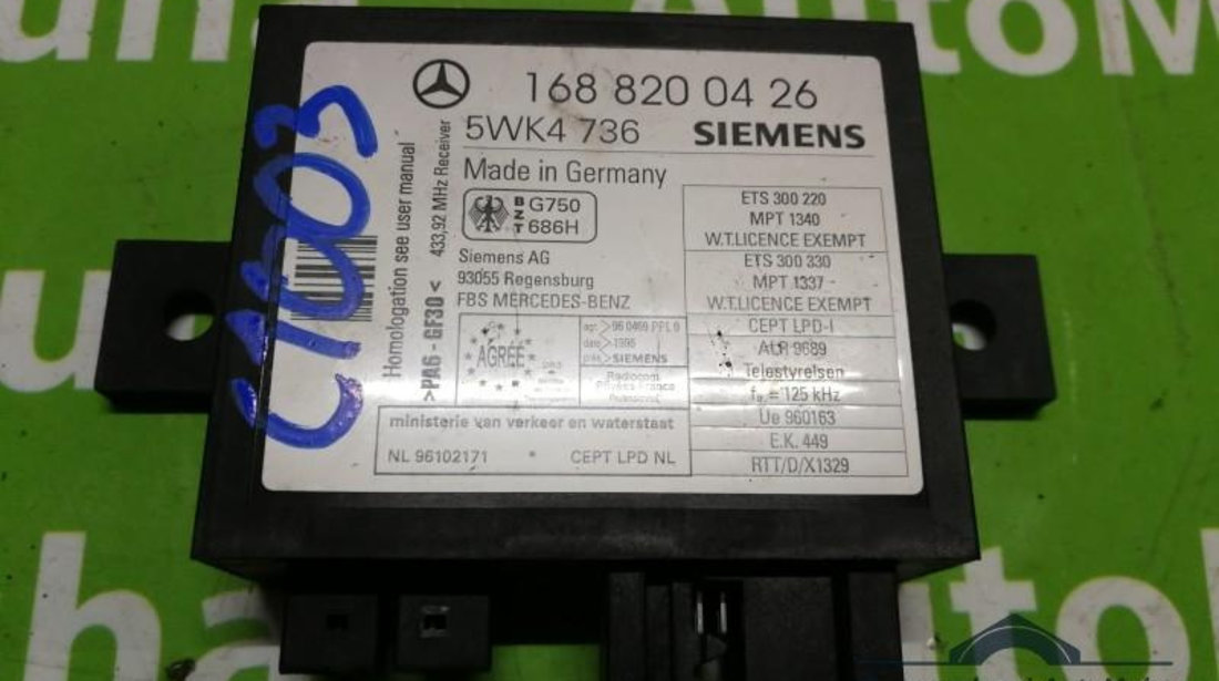 Calculator confort Mercedes A-Class (1997-2004) [W168] 1688200426