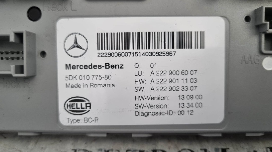 Calculator confort Mercedes-Benz C-Class Coupe (C205) cod piesa : A2229006007