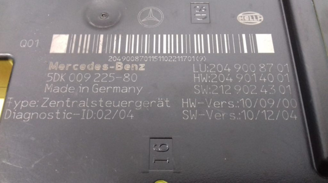 Calculator Confort Mercedes C Class, 2049008701