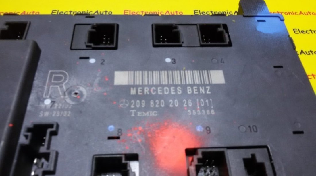 Calculator confort Mercedes CLK 2098202026, 353386