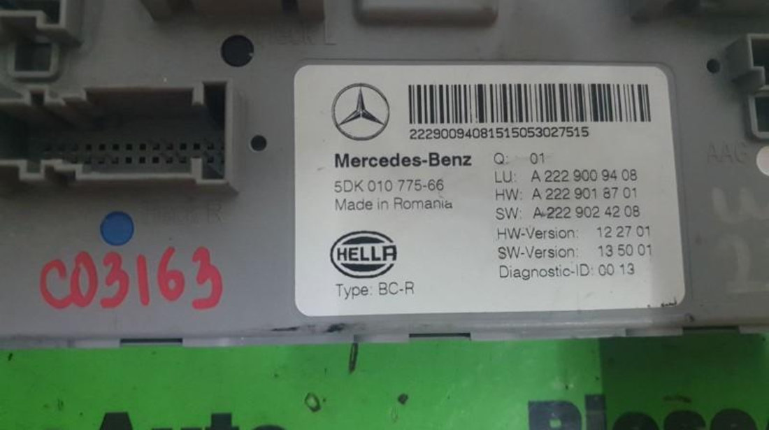 Calculator confort Mercedes S-Class (2014->) [W222] a2229009408