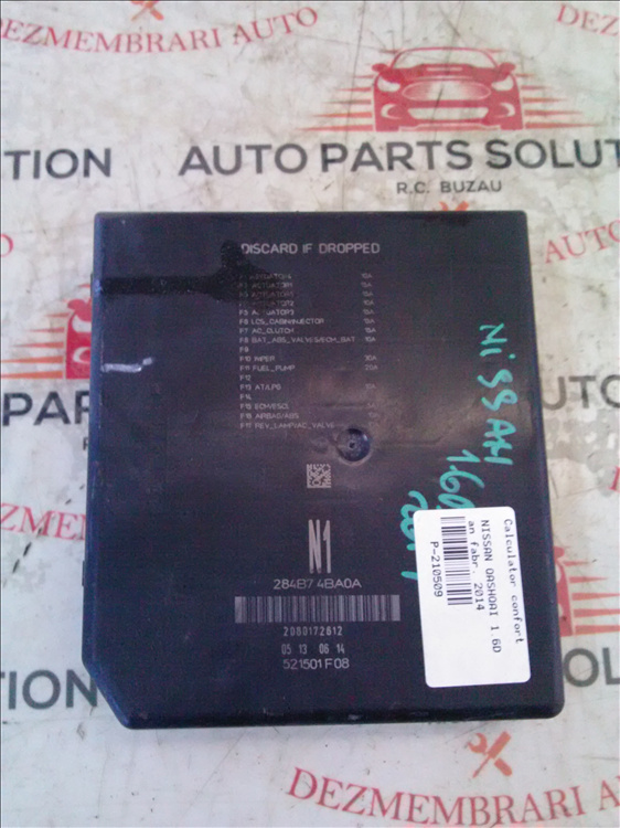 Calculator confort NISSAN QASHQAI 1.6 d an fabr. 2014