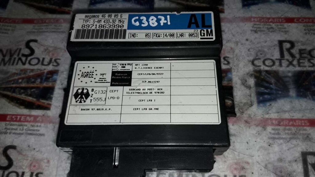 Calculator CONFORT OPEL FRONTERA 89718639908971863990