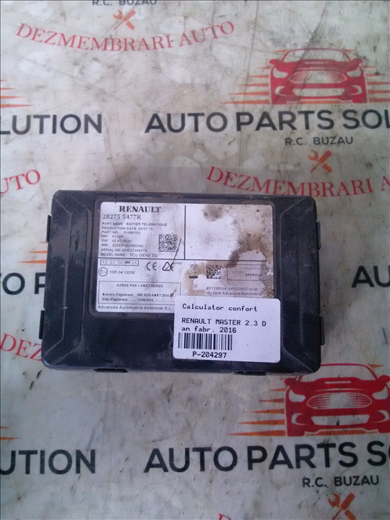 Calculator confort RENAULT MASTER 2.3 D an fabr. 2016