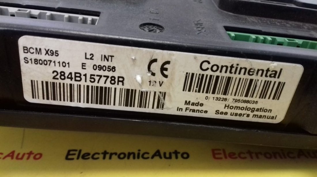 Calculator Confort Renault Megane 3, 284B15778R, S180071101E, BCMX95 L2 INT